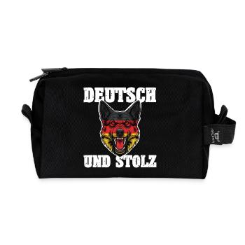 Deutscher Schäferhund - Recycelte Kulturtasche - Schwarz - Vorne