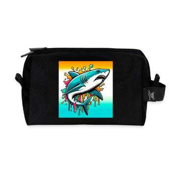 Hai - Recycelte Kulturtasche - Schwarz - Vorne