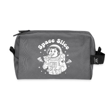 Space Slice Astronaut Pizza - Recycelte Kulturtasche - Anthrazit - Vorne