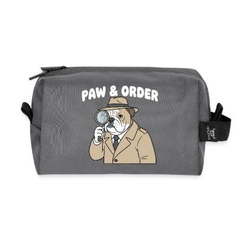 Détective Paw & Order Bulldog - Trousse de toilette en tissu recyclé - anthracite - Devant