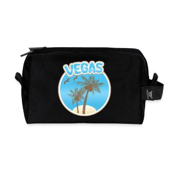 Vacances à Vegas - Trousse de toilette en tissu recyclé - noir - Devant