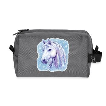 Flocons de neige de cheval - Trousse de toilette en tissu recyclé - anthracite - Devant