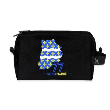 Seine et Marne 77 - Recycled Toiletry Zip Bag - black - Front