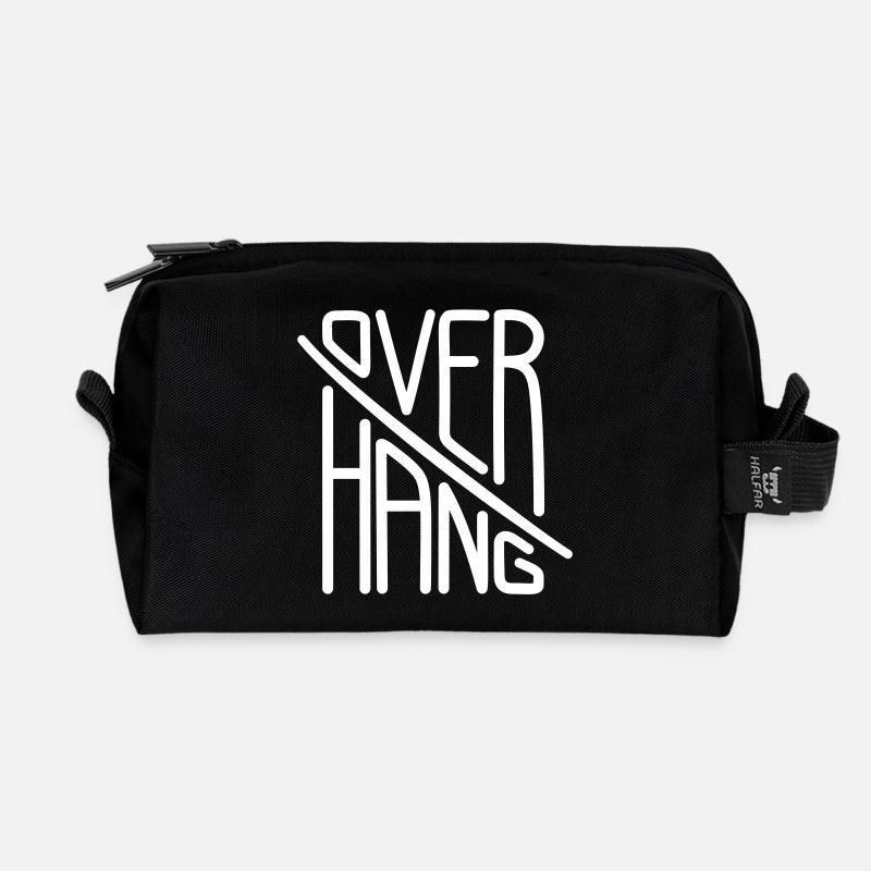 Overhang - Climbing Wall Typography - Recycelte Kulturtasche - Schwarz