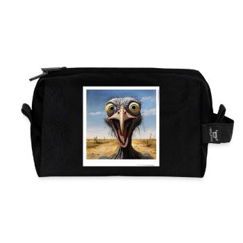Screaming bouquet in the desert - Recycled Toiletry Zip Bag - black - Front