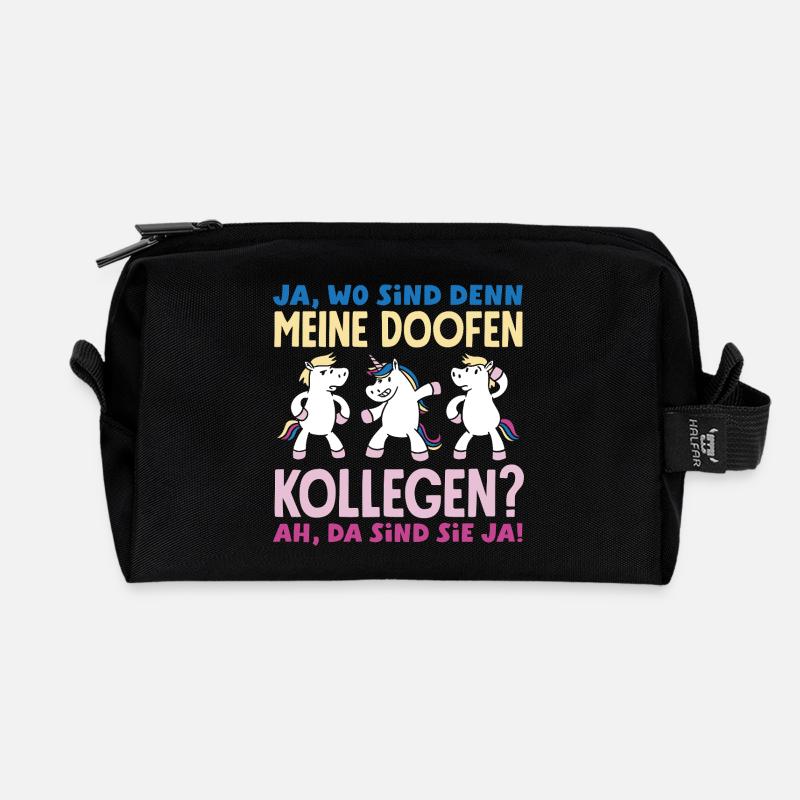Meine doofen Kollegen Da sind sie ja Büro Arbeit - Recycelte Kulturtasche - Schwarz