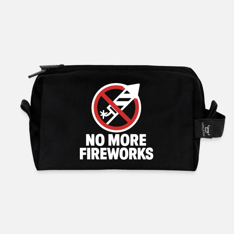 No More Fireworks – Silvester Edition - Recycelte Kulturtasche - Schwarz