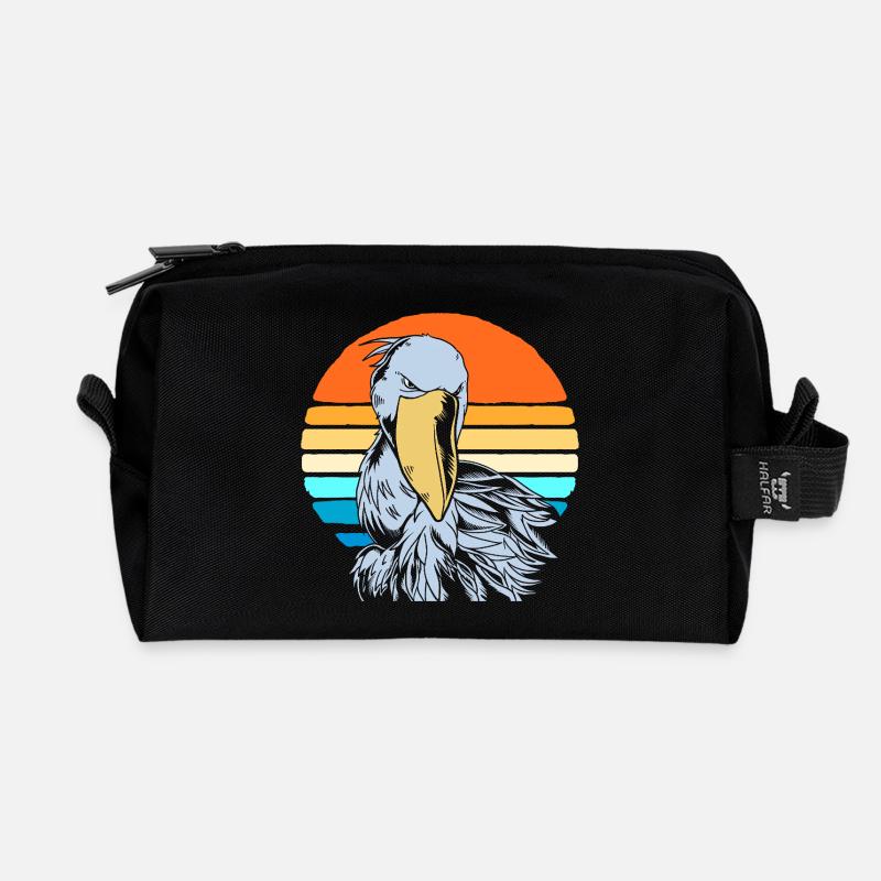 Schuhschnabel - Recycelte Kulturtasche - Schwarz