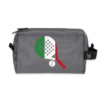 Raquette de padel style Italien - Trousse de toilette en tissu recyclé - anthracite - Devant