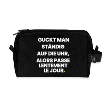 German-French-Rhyme 2 (Ver. A) - Recycelte Kulturtasche - Schwarz - Vorne