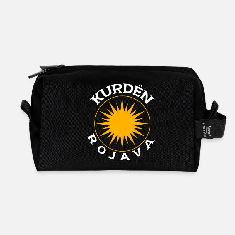 Kurden Rojava - Recycelte Kulturtasche - Schwarz