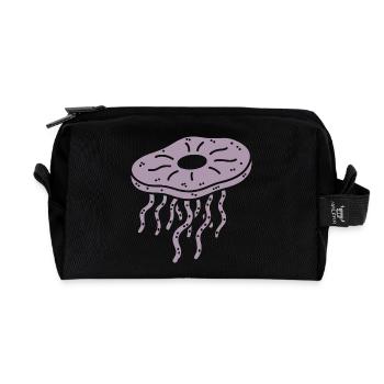 Minimalist Kombucha SCoby Tea Jellyfish - Recycled Toiletry Zip Bag - black - Front