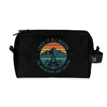 Les montagnes appellent Patch - Trousse de toilette en tissu recyclé - noir - Devant