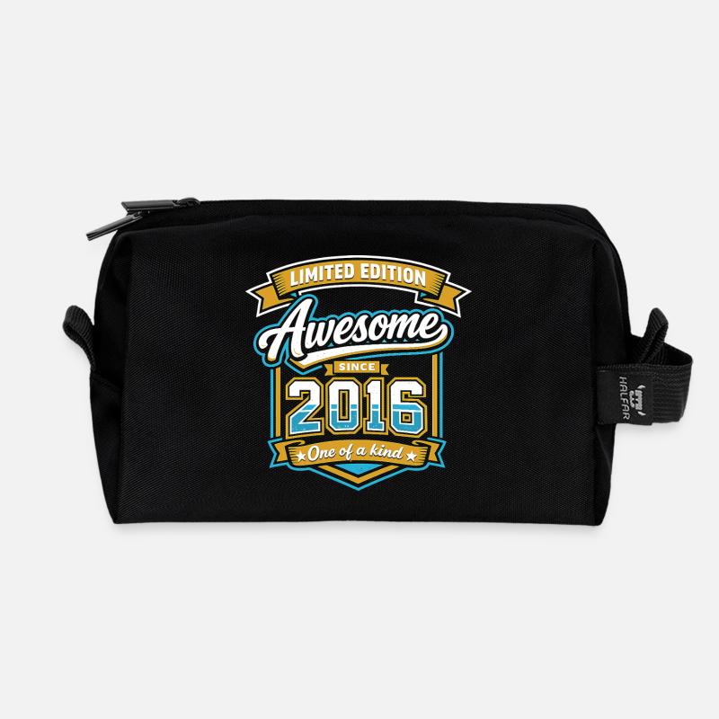 2016 Limited Edition Awesome Geburtstag Geschenk - Recycelte Kulturtasche - Schwarz