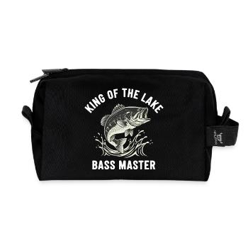 Pêche Bar Maître Rivière Lac - Trousse de toilette en tissu recyclé - noir - Devant