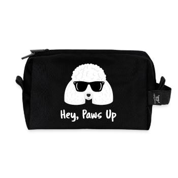 Coole Pudel-Sonnenbrille Hey Paws Up Hund - Recycelte Kulturtasche - Schwarz - Vorne