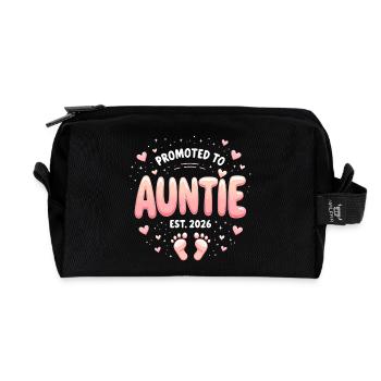 Tante 2026 Tante 2026 Befördert zu Tante 2026 - Recycelte Kulturtasche - Schwarz - Vorne
