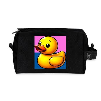 Caneton Canard Canard Canard - Trousse de toilette en tissu recyclé - noir - Devant