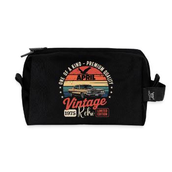 51 Jahre April 1975 Vintage Retro-Geschenk-Jubiläum - Recycelte Kulturtasche - Schwarz - Vorne