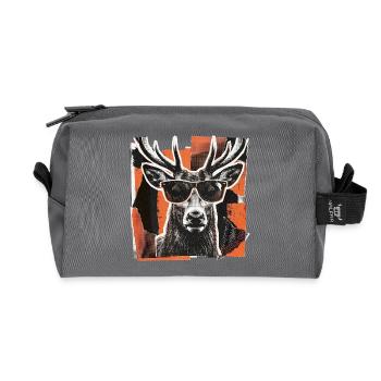 Deer Deer Sunglasses Vinatge - Recycled Toiletry Zip Bag - anthracite - Front