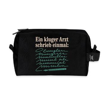 Ein Kluger Arzt Medizinstudent Praxis Ärzte Arzt - Recycelte Kulturtasche - Schwarz - Vorne
