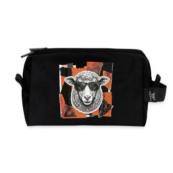 Sheep sheep - Recycled Toiletry Zip Bag - black - Front