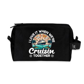 Love It When We Are Cruisin Together - Recycled Toiletry Zip Bag - black - Front