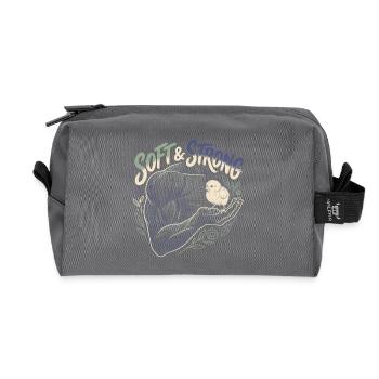 Hommes doux et forts - Trousse de toilette en tissu recyclé - anthracite - Devant
