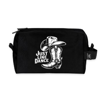 Line Dance Cowboy Boots - Recycled Toiletry Zip Bag - black - Front