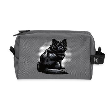 Schwarzer Schäferhund Schäferhundbesitzer  - Recycelte Kulturtasche - Anthrazit - Vorne