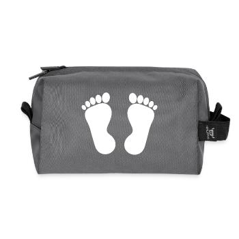 Foot Feet Foot Care Podiatry - Recycled Toiletry Zip Bag - anthracite - Front