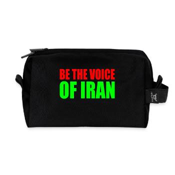 Be the voice of iran - Recycled Toiletry Zip Bag - black - Front