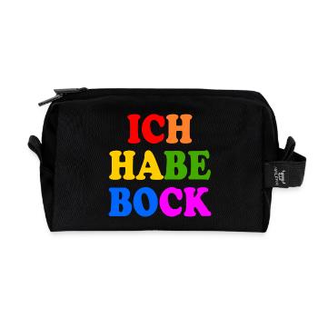 Ich habe bock - Recycelte Kulturtasche - Schwarz - Vorne