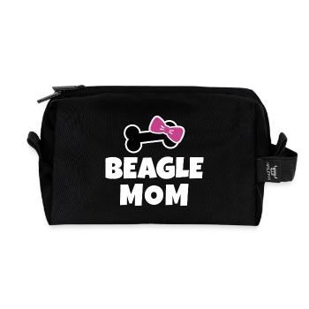 Maman Beagle - Trousse de toilette en tissu recyclé - noir - Devant