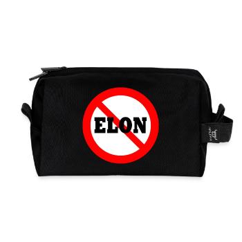 Anti Elon Round NO Bumper - Recycelte Kulturtasche - Schwarz - Vorne