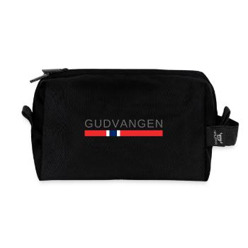Gudvangen Norwegen - Recycelte Kulturtasche - Schwarz - Vorne