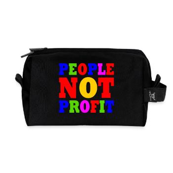 People not profit - Recycelte Kulturtasche - Schwarz - Vorne