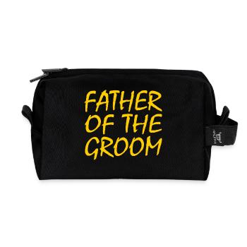 Father of the groom - Recycled Toiletry Zip Bag - black - Front