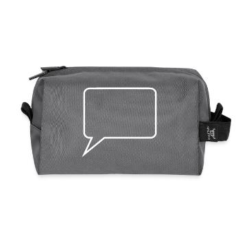 Sprechblase Comic selbst gestalten personalisieren - Recycelte Kulturtasche - Anthrazit - Vorne