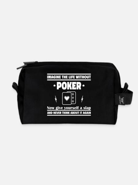 Stell dir das Leben ohne Poker vor - Recycelte Kulturtasche - Schwarz