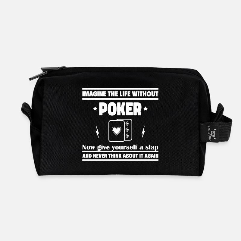 Stell dir das Leben ohne Poker vor - Recycelte Kulturtasche - Schwarz