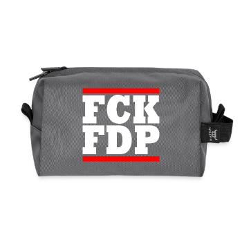 Fck fdp - Trousse de toilette en tissu recyclé - anthracite - Devant