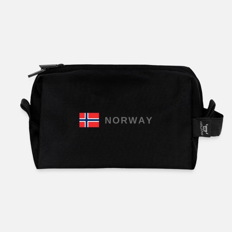 Norwegen - Recycelte Kulturtasche - Schwarz
