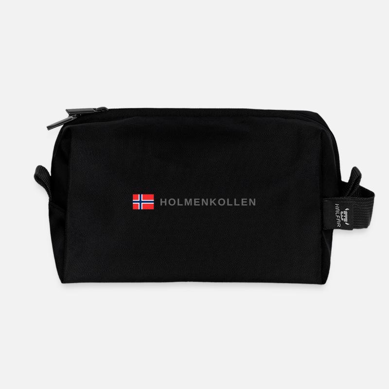 Holmenkollen Norwegen - Recycelte Kulturtasche - Schwarz