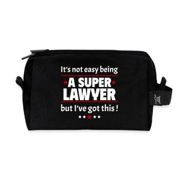 Pas facile d’être un super avocat - Trousse de toilette en tissu recyclé - noir - Devant
