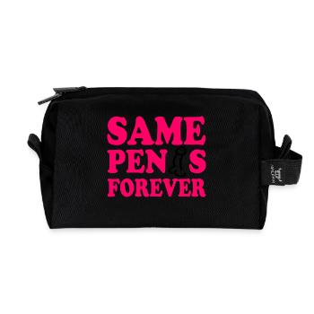 Same penis forever - Recycelte Kulturtasche - Schwarz - Vorne