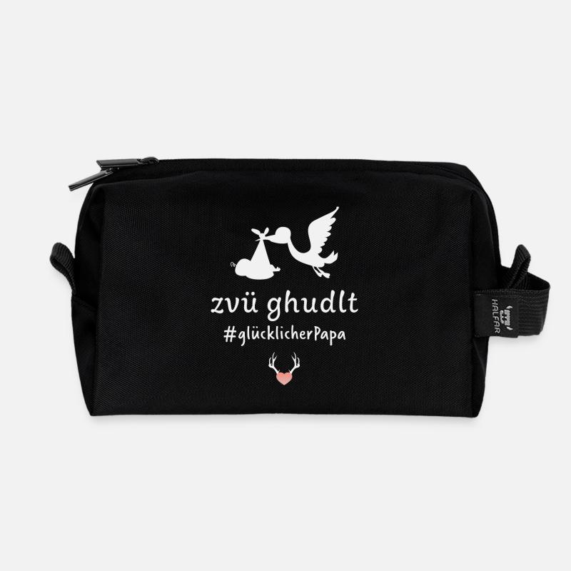 Zvü ghudlt - Recycelte Kulturtasche - Schwarz