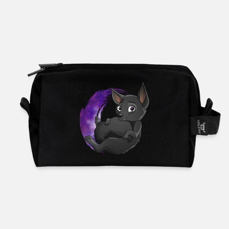 Kelpie Galaxy Black - Recycled Toiletry Zip Bag - black