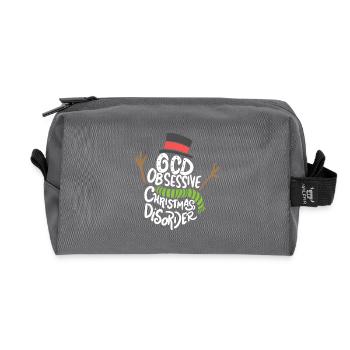 CHRISTMAS OCD Obsessive Christmas Disorder - Recycled Toiletry Zip Bag - anthracite - Front