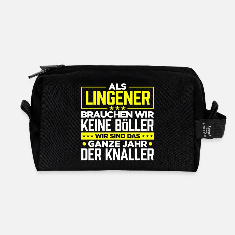 LINGENER - Böller - Recycelte Kulturtasche - Schwarz